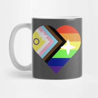 Inclusive Progress Pride Flag Heart 2022 Mug